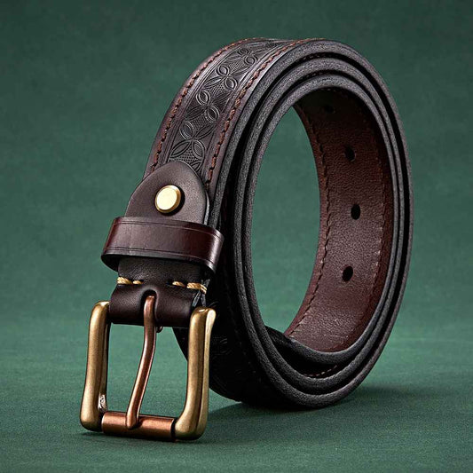Aurelio Embossed Leather Belt