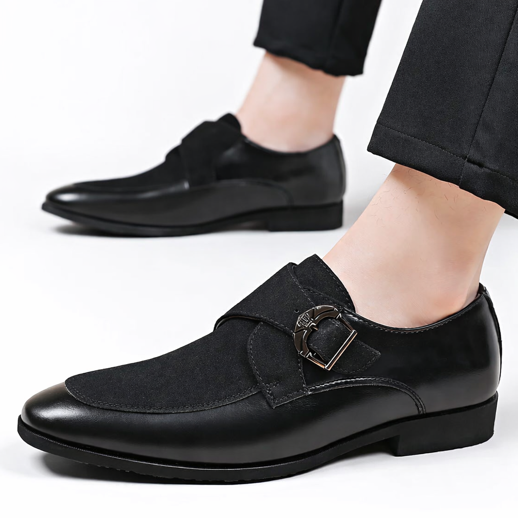 Marcello Leather Monk Strap Shoes