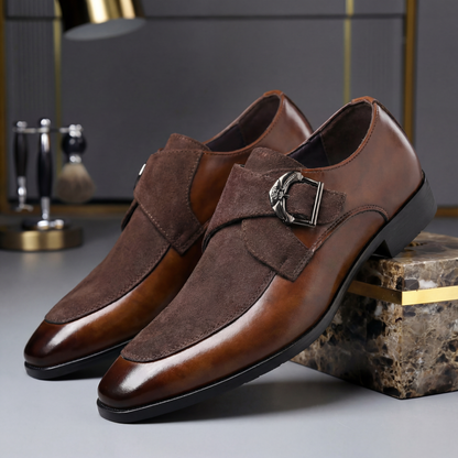 Marcello Leather Monk Strap Shoes