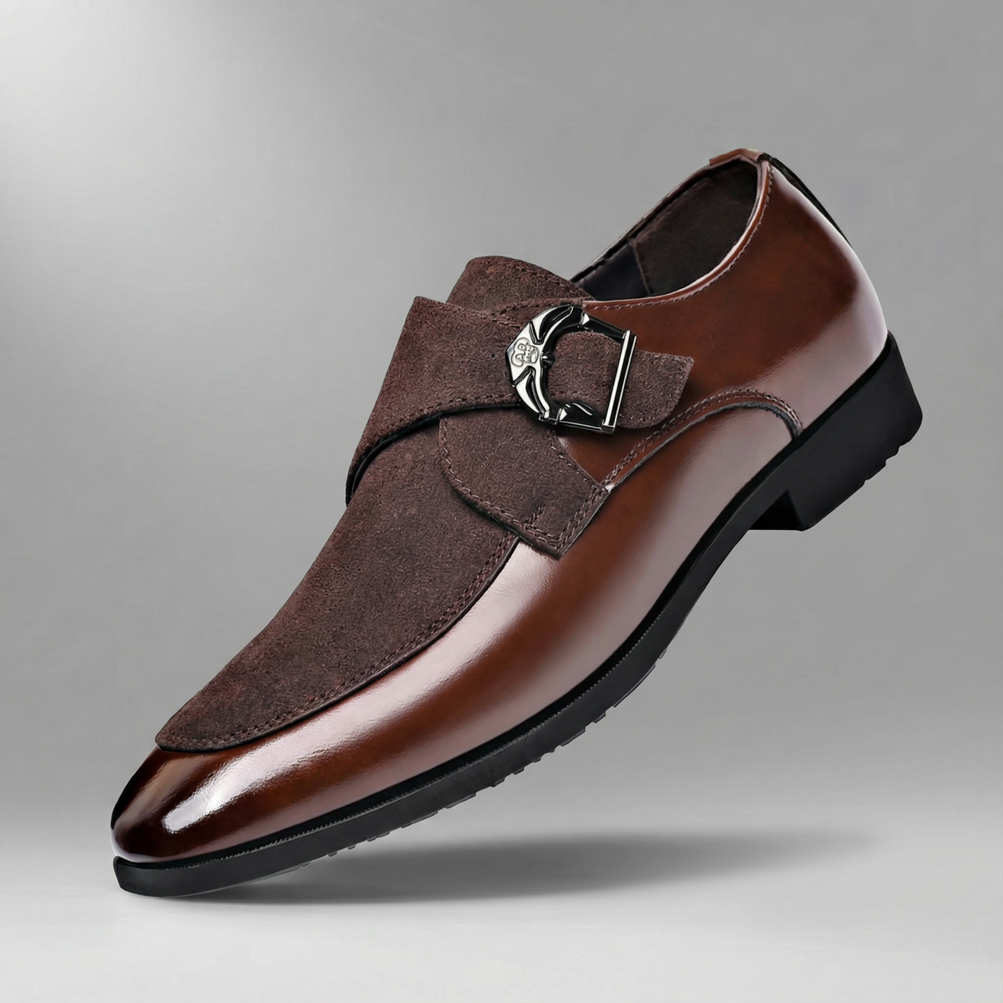 Marcello Leather Monk Strap Shoes